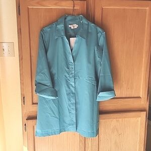 Foxcroft PAMELA Stretch Button up Tunic Sz 14P